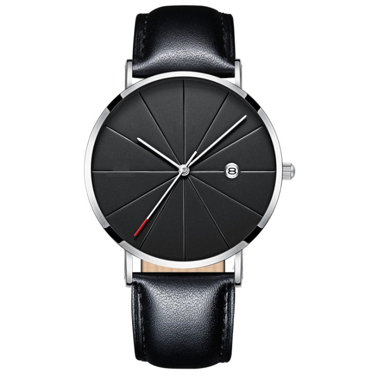Minimalist Men's Calendar Watch – Waterproof Stainless Steel Quartz Timepiece (40mm)