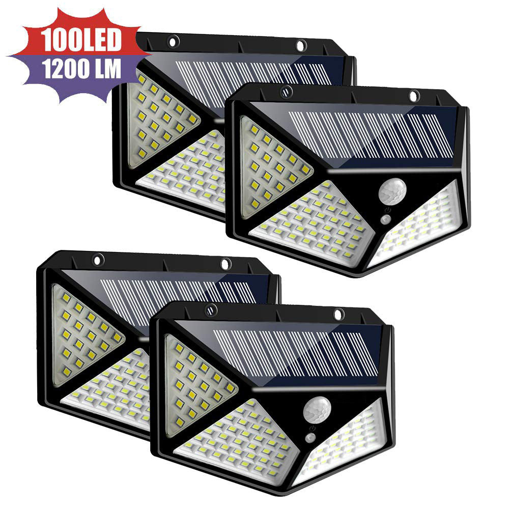 100LED Solar Wall Light – Motion Sensor Outdoor Waterproof Lamp