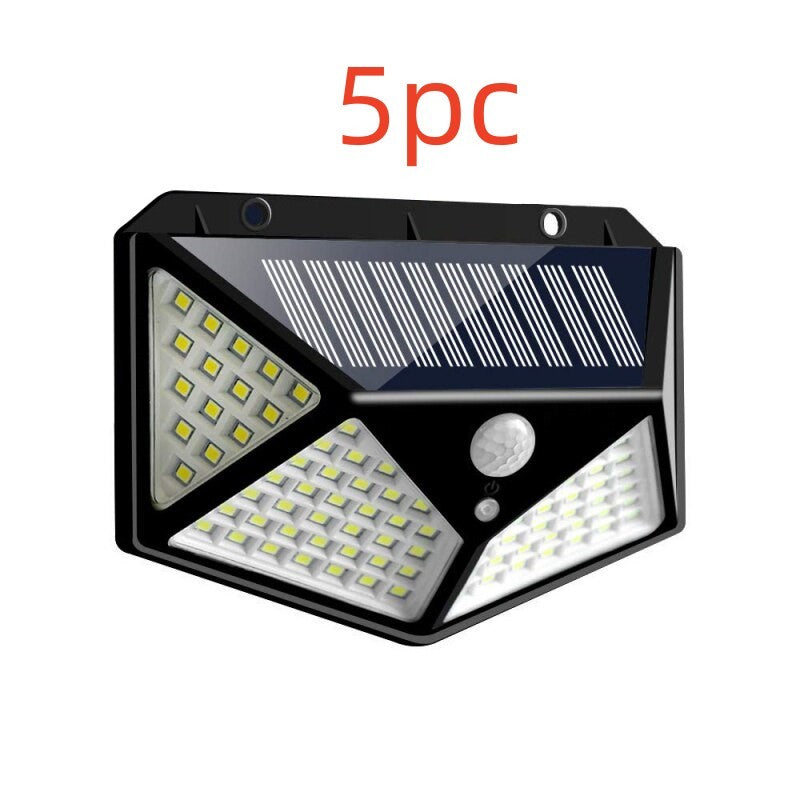 100LED Solar Wall Light – Motion Sensor Outdoor Waterproof Lamp