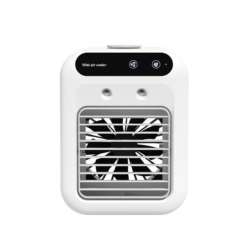 Portable Air Cooler Fan – USB Mini Air Conditioner with Ice Water Cooling & Aromatherapy