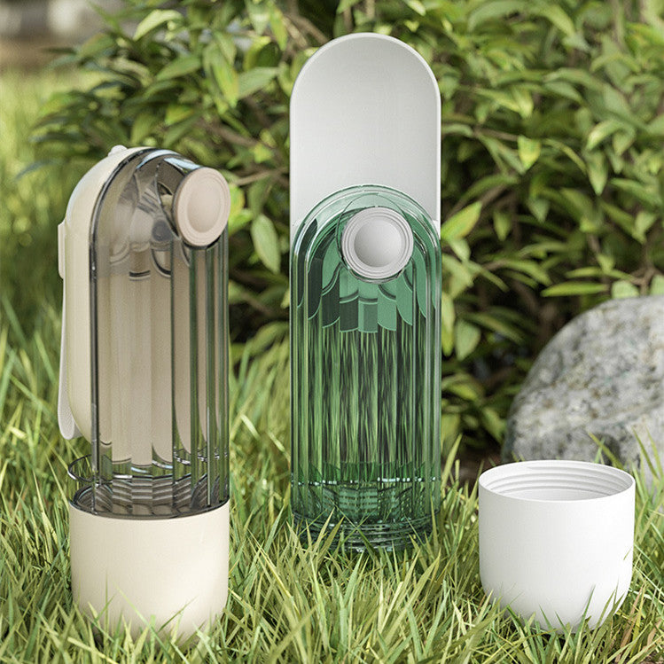2-in-1 Portable Pet Water Bottle & Food Cup – Leakproof Travel Feeder for Dogs & Cats