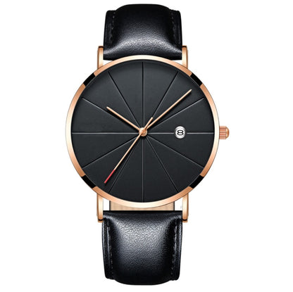 Minimalist Men's Calendar Watch – Waterproof Stainless Steel Quartz Timepiece (40mm)