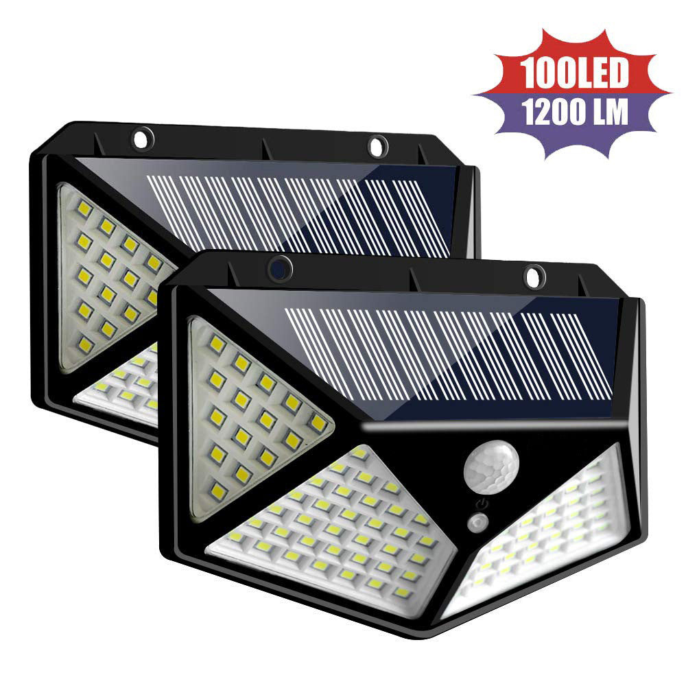 100LED Solar Wall Light – Motion Sensor Outdoor Waterproof Lamp
