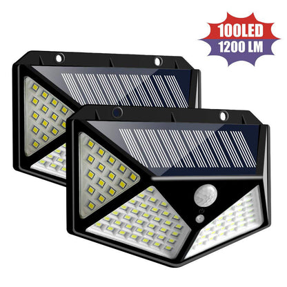 100LED Solar Wall Light – Motion Sensor Outdoor Waterproof Lamp