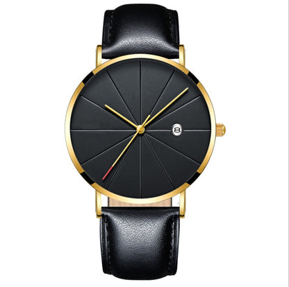 Minimalist Men's Calendar Watch – Waterproof Stainless Steel Quartz Timepiece (40mm)