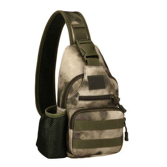 Tactical Waterproof Sling Bag – MOLLE Shoulder Backpack with USB Charging