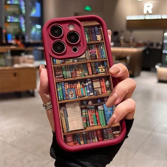 Library Book Style iPhone Case – Anti-Wear & Shockproof TPU Cover