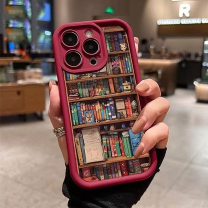 Library Book Style iPhone Case – Anti-Wear & Shockproof TPU Cover