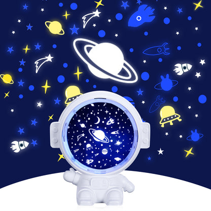 Astronaut Galaxy Projector Night Light – Rotating Starry Sky Lamp for Kids & Home Aesthetic