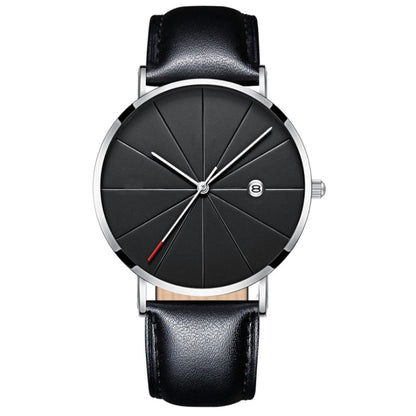 Minimalist Men's Calendar Watch – Waterproof Stainless Steel Quartz Timepiece (40mm)