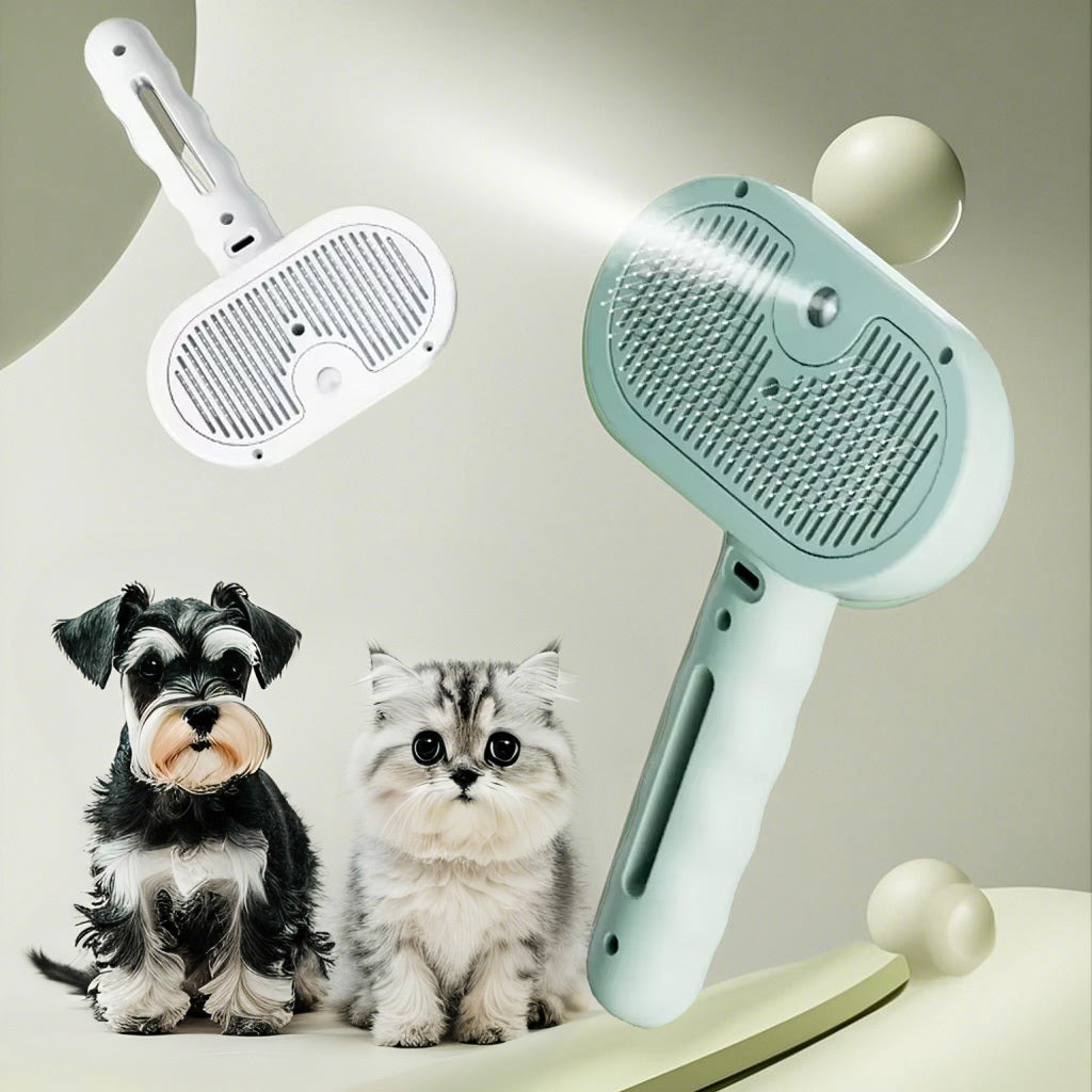 Pet Spray Hair Comb – Detangling & Dematting Grooming Brush with Water Mist for Dogs & Cats