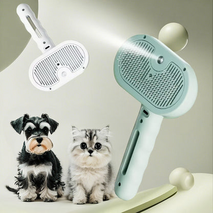 Pet Spray Hair Comb – Detangling & Dematting Grooming Brush with Water Mist for Dogs & Cats