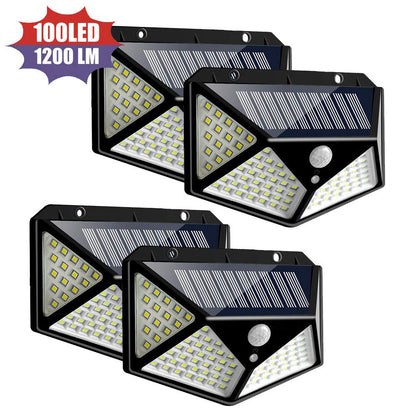 100LED Solar Wall Light – Motion Sensor Outdoor Waterproof Lamp