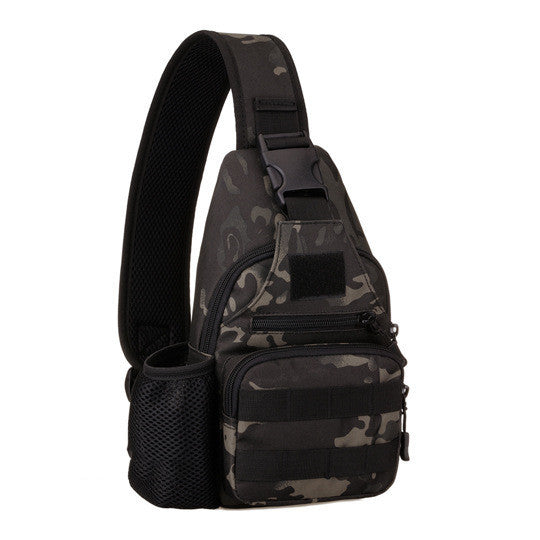 Tactical Waterproof Sling Bag – MOLLE Shoulder Backpack with USB Charging