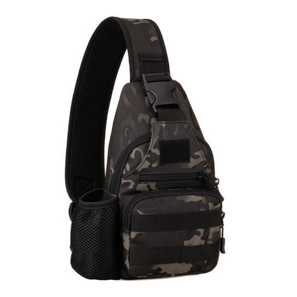 Tactical Waterproof Sling Bag – MOLLE Shoulder Backpack with USB Charging