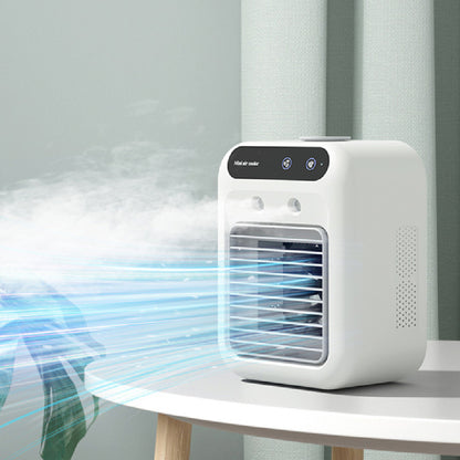 Portable Air Cooler Fan – USB Mini Air Conditioner with Ice Water Cooling & Aromatherapy