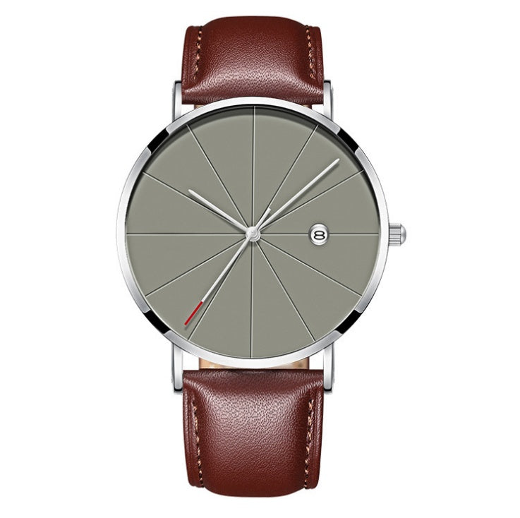 Minimalist Men's Calendar Watch – Waterproof Stainless Steel Quartz Timepiece (40mm)