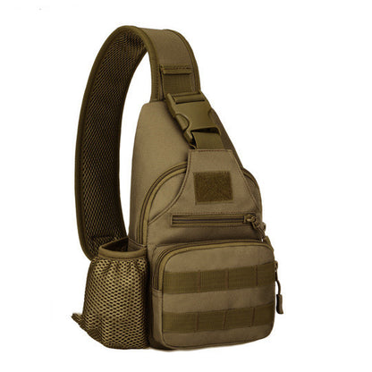 Tactical Waterproof Sling Bag – MOLLE Shoulder Backpack with USB Charging