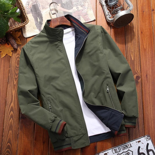 Men’s Reversible Sports Jacket – Casual Double-Sided Stand Collar (S–3XL)