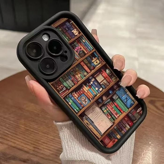 Library Book Style iPhone Case – Anti-Wear & Shockproof TPU Cover
