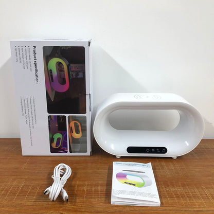 Multi-function 3 In 1 L3-in-1 Smart LED Night Light – RGB Desk Lamp with Wireless Charger & Alarm Clock (App Controlled)D Night Light APP Control RGB Atmosphere Desk Lamp Smart Multifunctional Wireless Charger Alarm Clock