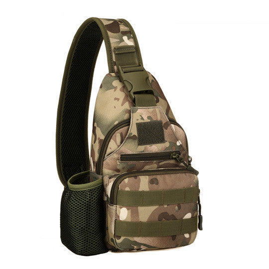 Tactical Waterproof Sling Bag – MOLLE Shoulder Backpack with USB Charging