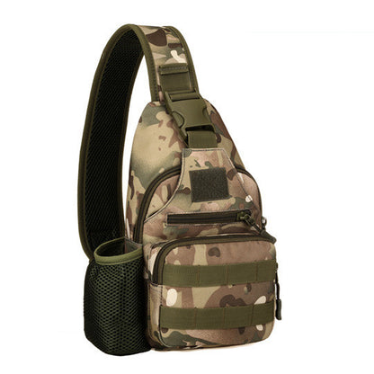 Tactical Waterproof Sling Bag – MOLLE Shoulder Backpack with USB Charging