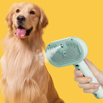 Pet Spray Hair Comb – Detangling & Dematting Grooming Brush with Water Mist for Dogs & Cats