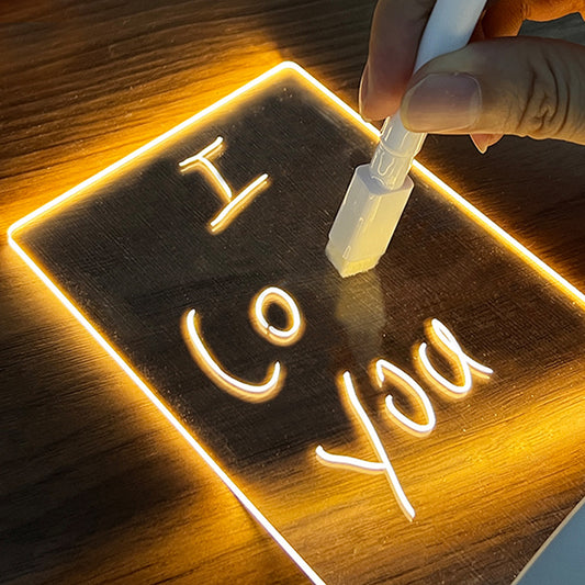 USB LED Message Board Lamp with Pen – Creative Night Light