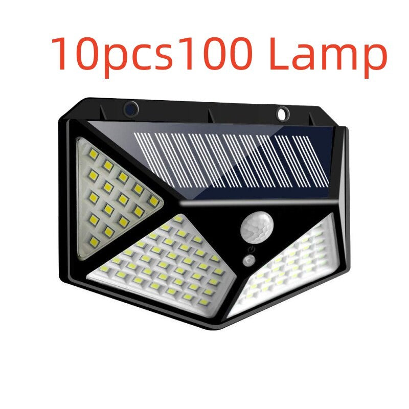 100LED Solar Wall Light – Motion Sensor Outdoor Waterproof Lamp