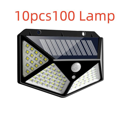 100LED Solar Wall Light – Motion Sensor Outdoor Waterproof Lamp