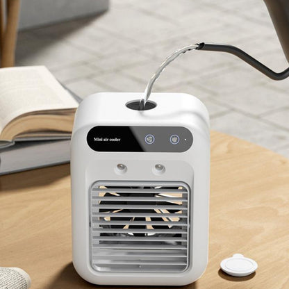 Portable Air Cooler Fan – USB Mini Air Conditioner with Ice Water Cooling & Aromatherapy