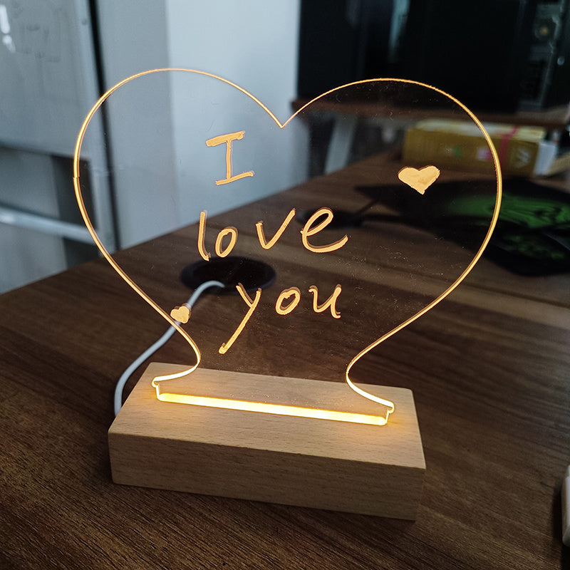 USB LED Message Board Lamp with Pen – Creative Night Light