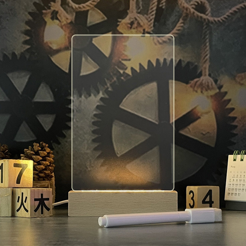 USB LED Message Board Lamp with Pen – Creative Night Light