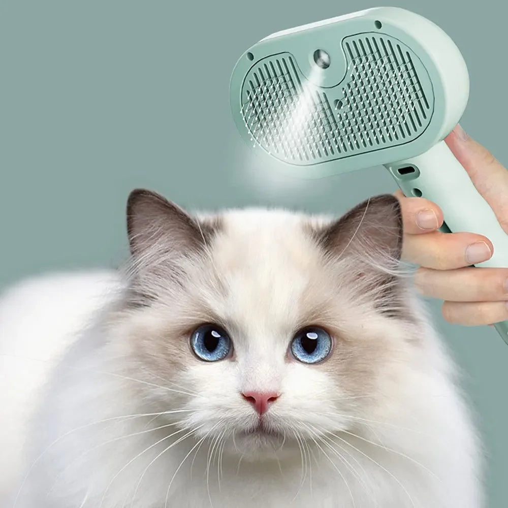 Pet Spray Hair Comb – Detangling & Dematting Grooming Brush with Water Mist for Dogs & Cats