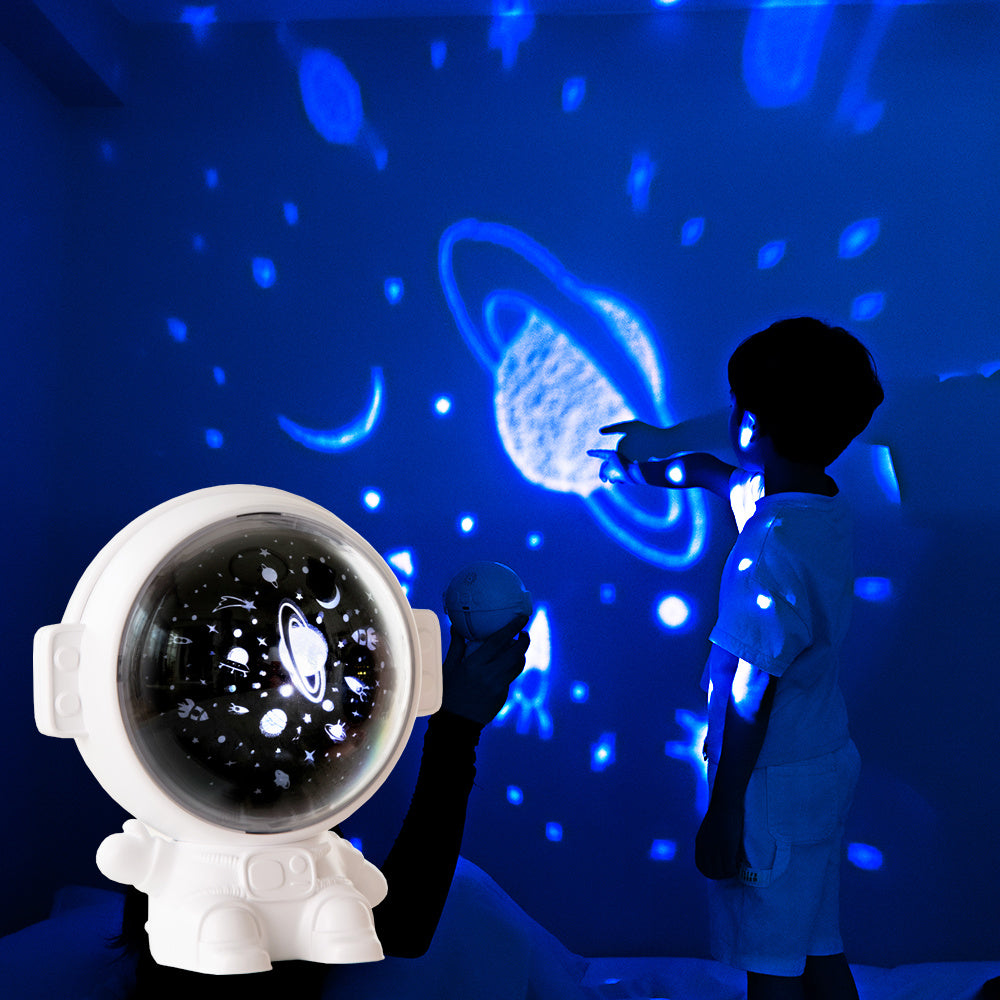 Astronaut Galaxy Projector Night Light – Rotating Starry Sky Lamp for Kids & Home Aesthetic